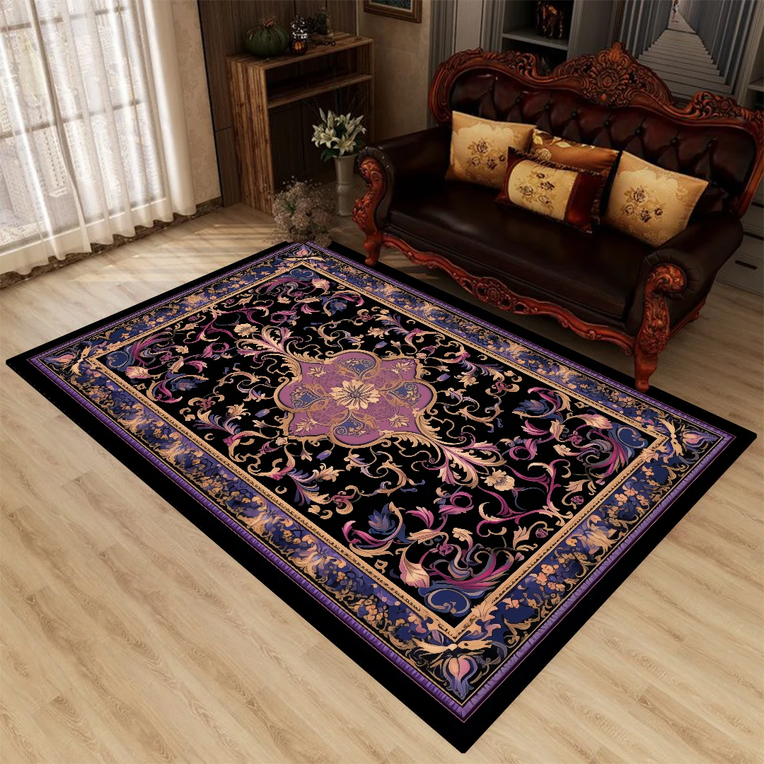 Persian Classical Style CARPET FOR LIVE ROOM Washable Soft Lounge Rug Room Decor Home Mats Easy Clean 160x230 Flannel Office 러그