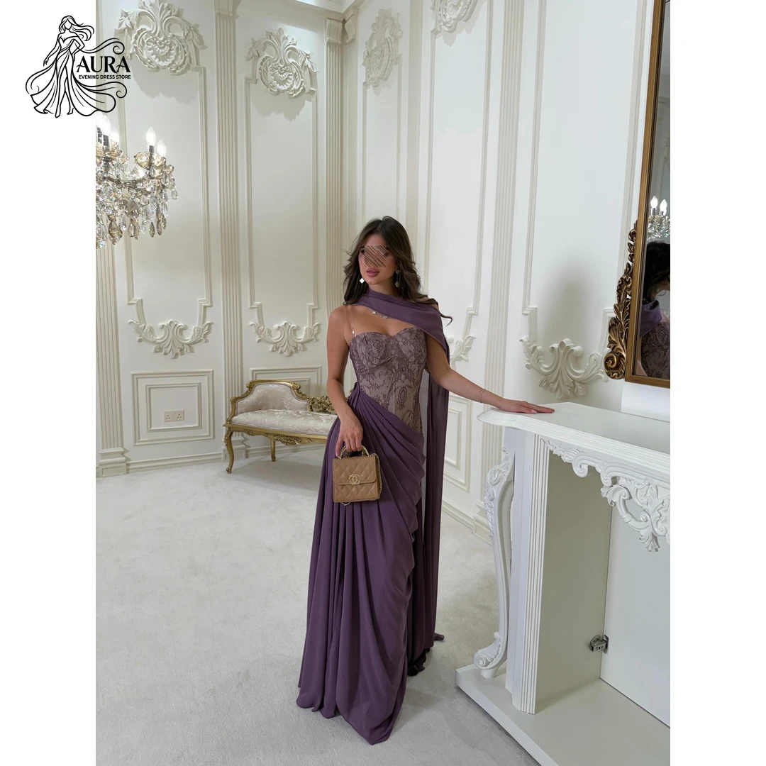 

Aura Women's Evening Dresses for Special Occasions Customized Luxury Party Dress Fish Tail Elegant Dresses Woman Lace Embroidery