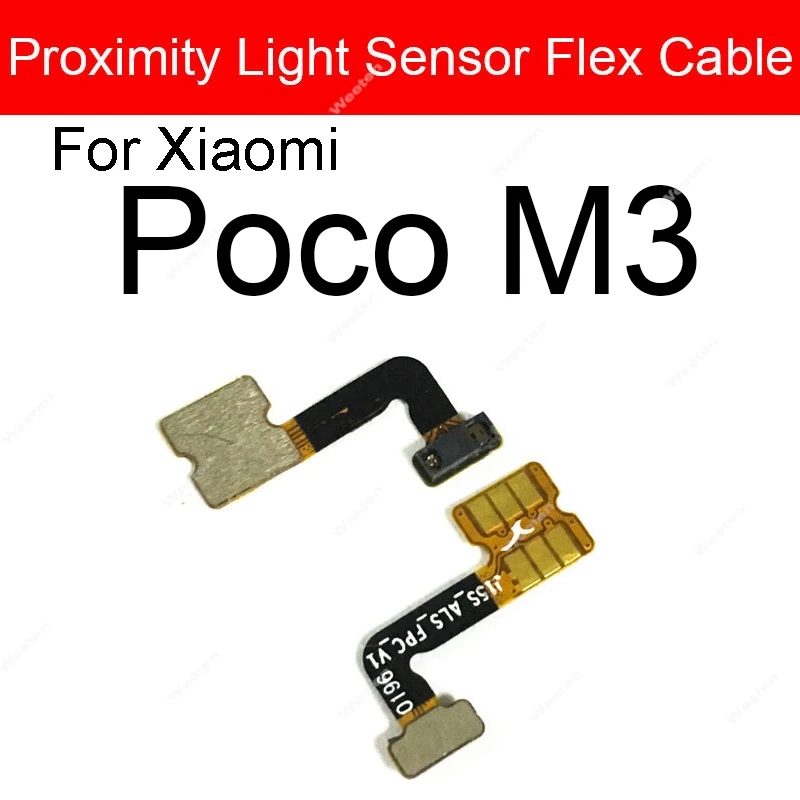 Flashlight Proximity Sensor Ambient Flex Cable For Xiaomi Poco F3 F2 F1 M3 X3 Pro X3 NFC Light Proximity Sensor Silicon Rubber