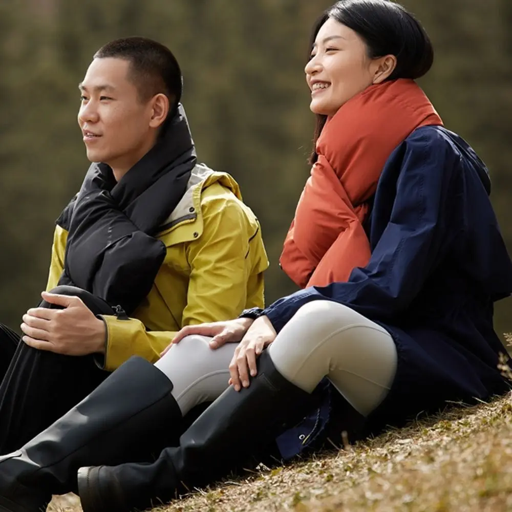 

Fashion Chubby Down Neckerchief Thermal Solid Color Thicken Neck Scarf Neck Warmer Intersect Winter Shawl Scarf Unisex