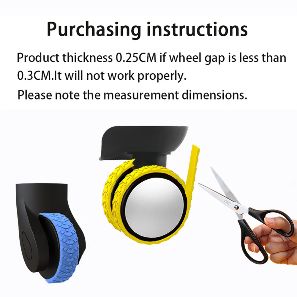 Creative New Cuttable Suitcase Wheel DIY Silicone Protector Sound-Absorbing Silicone Protective Cover Wear-Resistant And Silent