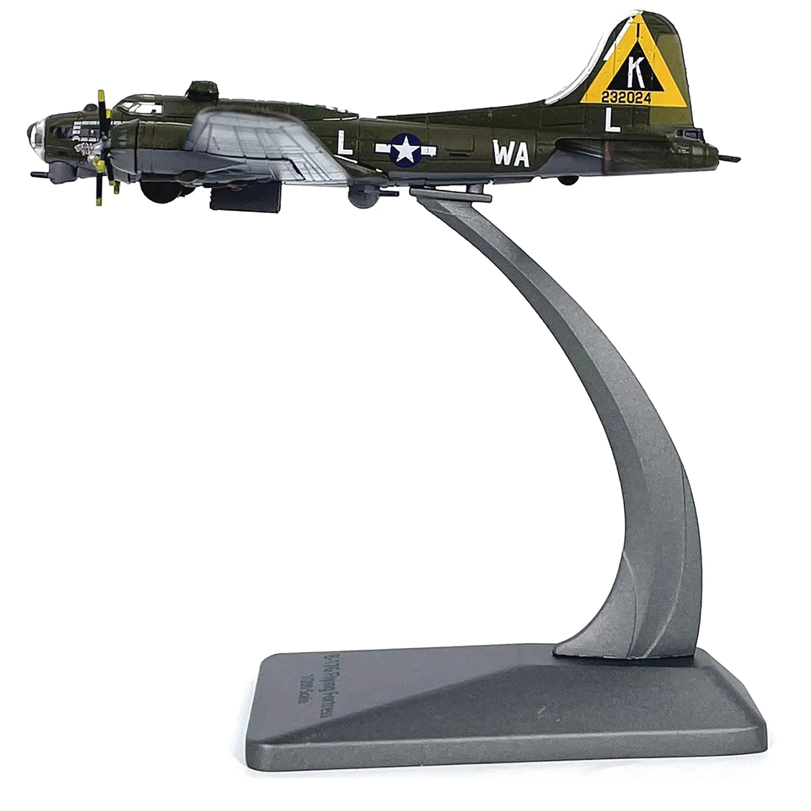 Modello di aereo in lega in scala 1:200 Modello di caccia USA Air Force B-17G con espositore Decora scaffale per vetrina da scrivania per la raccolta