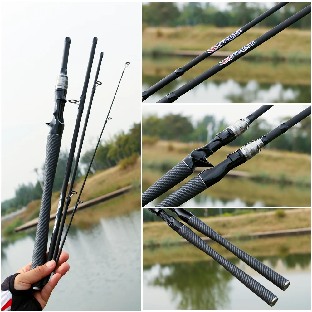 Hochwertige, ultraleichte Angelrute, 4/5 Abschnitte mit EVA-Griff, Kohlefasermaterial, Reisen, Shore Casting, Mini-Köderstange, Pesca – Detail 10