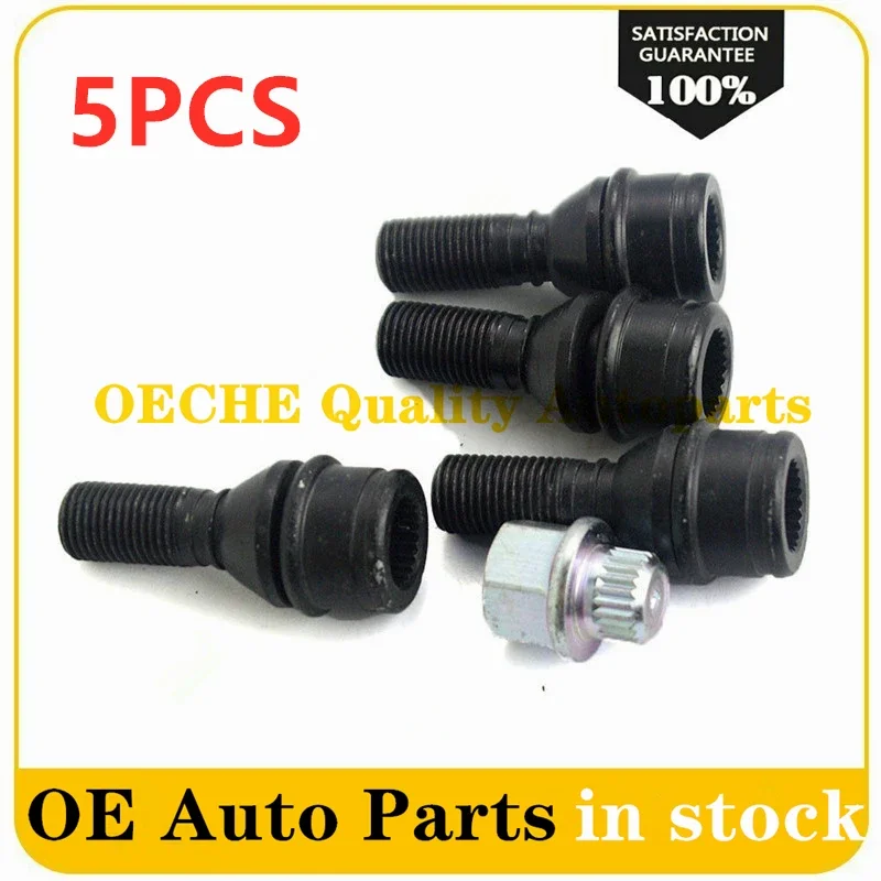 36136773191 36136786426 36136786419 Wheel Bolts Locks Set Black Lug Bolts for BMW 1 3 5 6 Series Z4 135i 318i 540i 645Ci