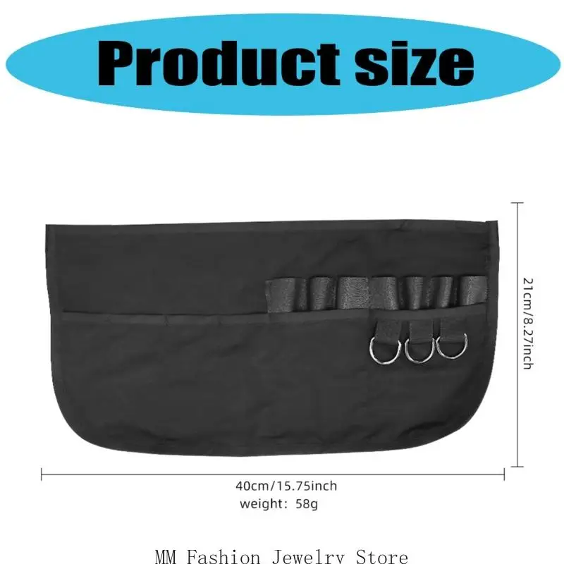 d0ub耐水性ウエストエプロンビューティーサロンエプロンエプロン美容師用のポケット付きエプロン