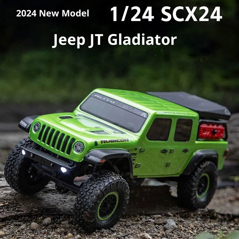 Axial SCX24 1/24 JT 글래디에이터 RTR 사륜구동 원격 조종 등반 오프로드 차량 AXI00005 V2