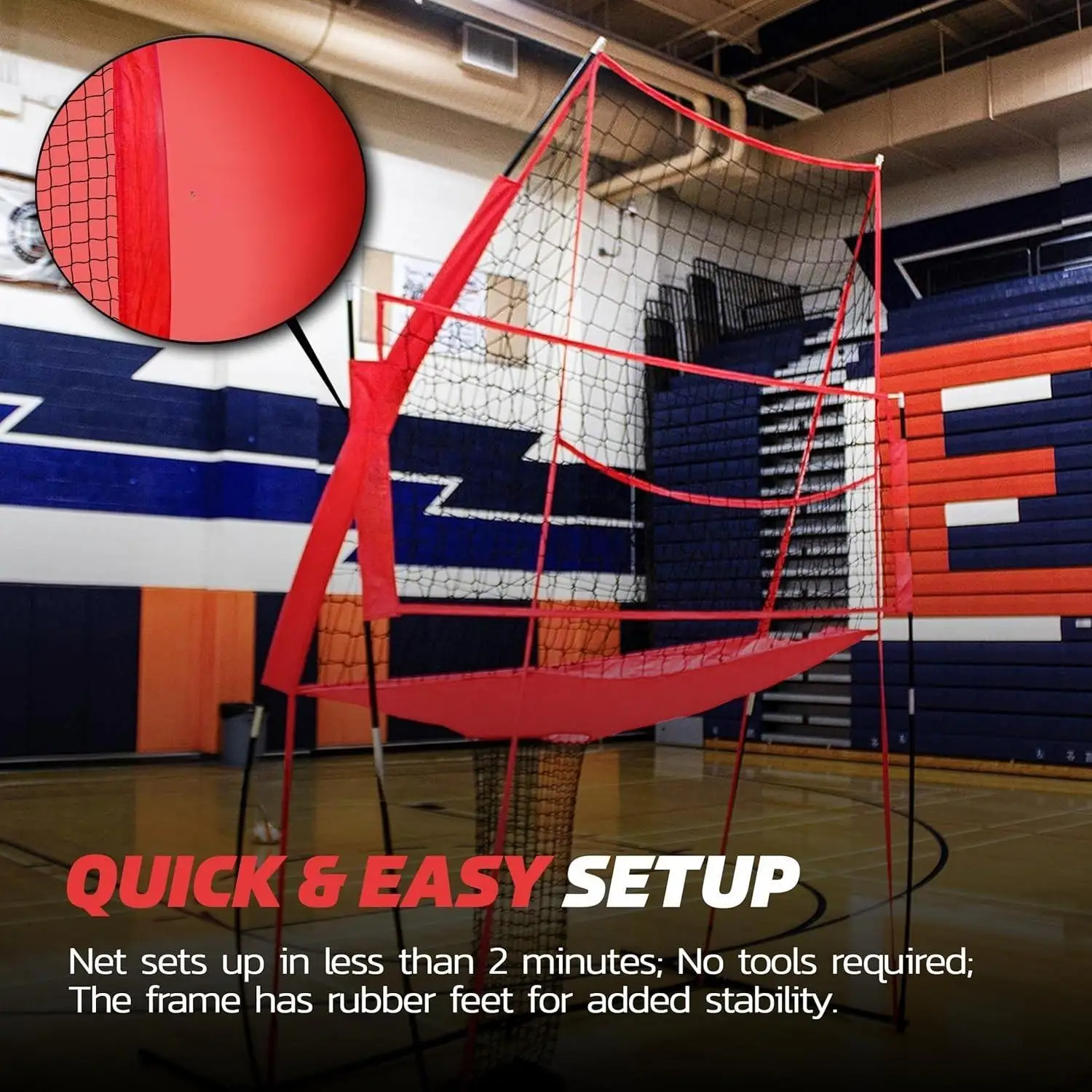 裏庭でのゲームや練習用のバレーボールネット、ボールリターン機能付きポータブルリバウンダーネット、屋内および屋外バレーボールトレーニング機器