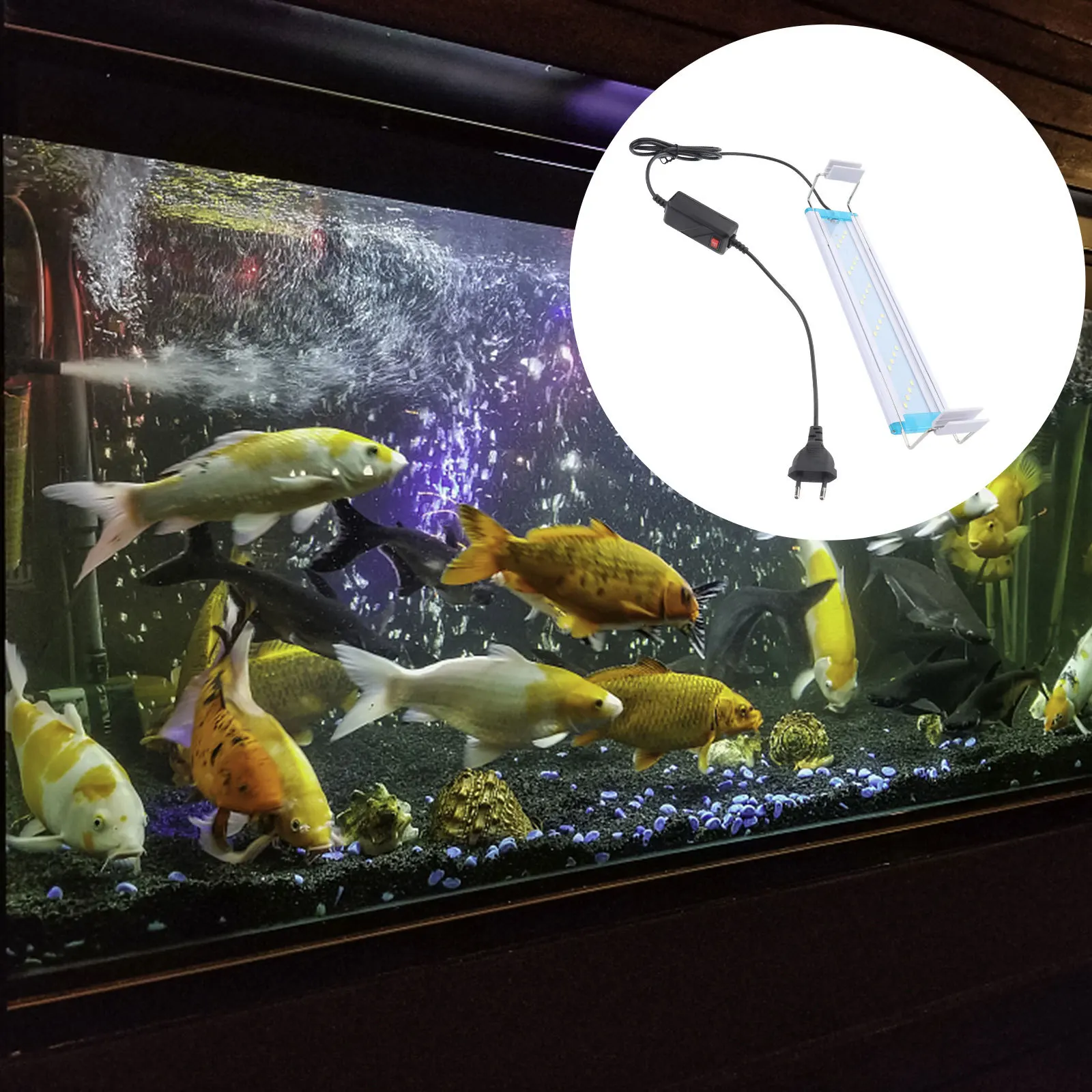 

1pc Fish Tank Led Light White Ultra-Thin Aquarium Lamp High Brightness Low Lumen Depreciation Durable Waterproof Heat