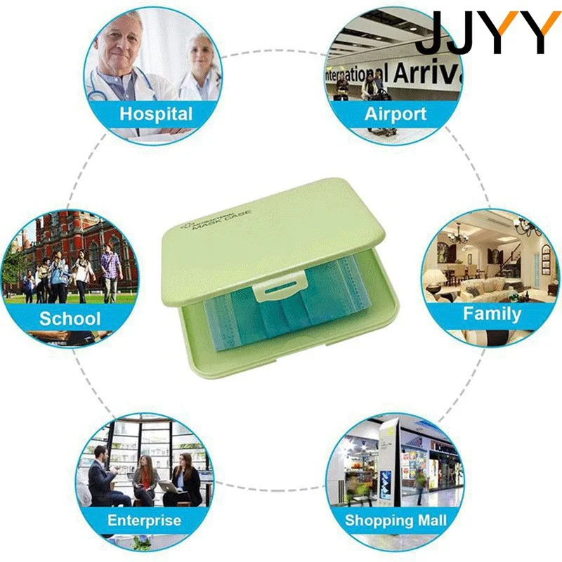 PP Mask Storage Box Household Moisture Proof Dustproof Mask Case Organizer Container Holder for Home Office Travel