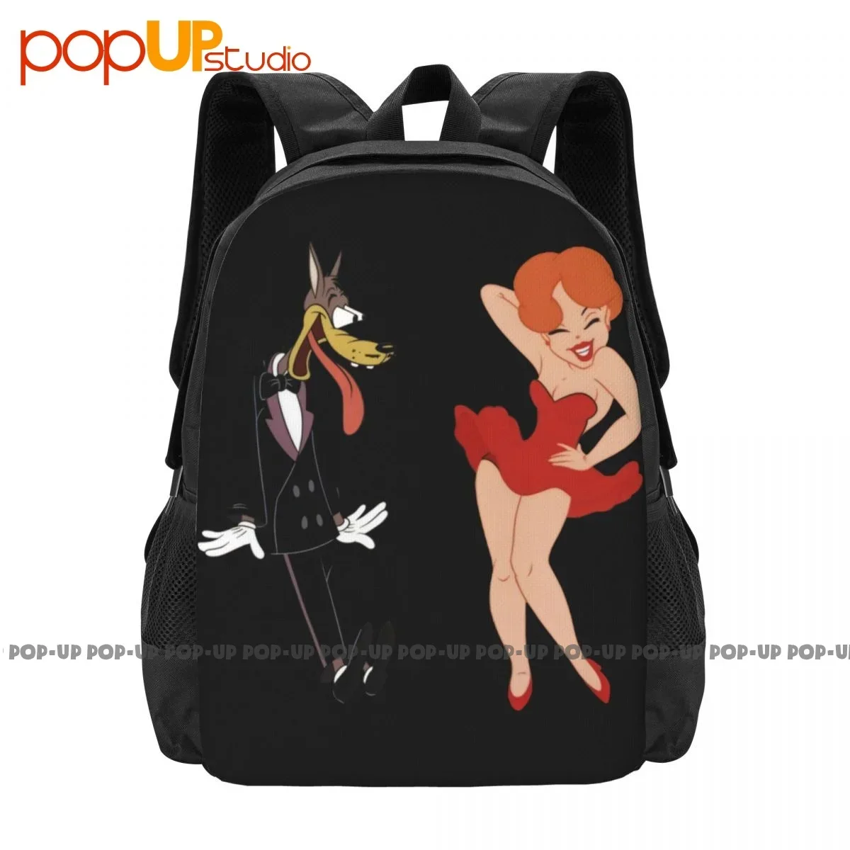 Big Bad Wolf & Red Hot Riding Hood Tex Avery Mgm Cartoon Backpack Large Capacity Foldable Multi-function