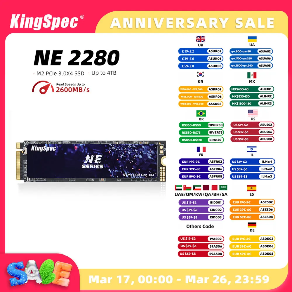 KingSpec M2 SSD NVMe 256GB 512GB 1TB 128GB M.2 NMVe 2280 PCIe 3.0 Hard Disk Internal Solid State Drive for Laptop Desktop