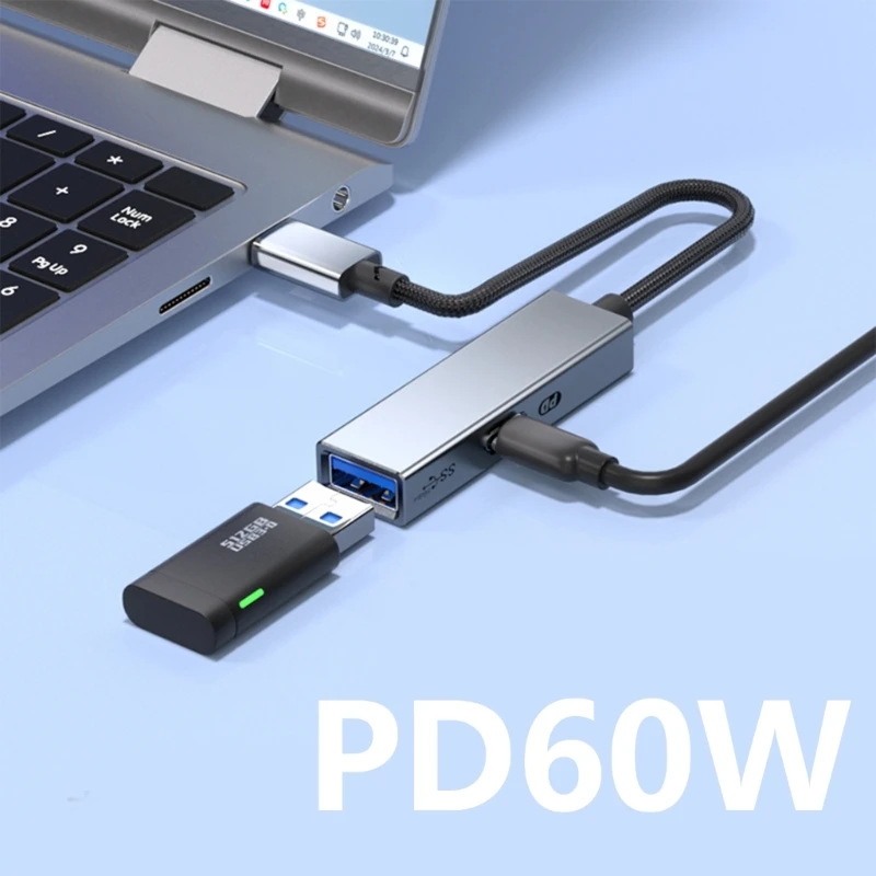 Адаптер OTG USB C к USB 3.2 Gen1 для телефонов, планшетов, кабель для зарядки PD60W, конвертер данных OTG, кабель USB C
