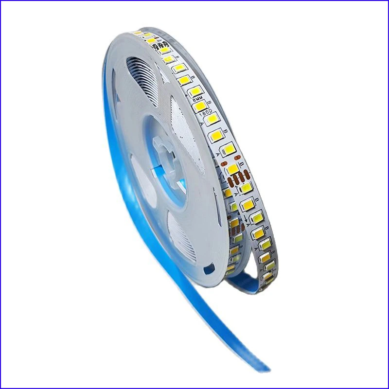 (4solder joints)3colors 5meters 2835-8mm-5B9C×2 and 5B10CX2 SANAN Chip Highlight constant current LED strip 20W×2/meter