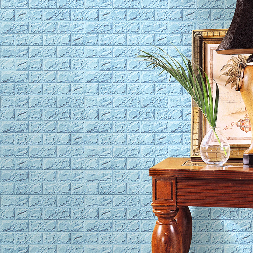 

Self Adhesive Wall Tiles PET Foam Noise Blocking Heat Preservation Peel Stick Living Room Bedroom Kitchen Bathroom Decor