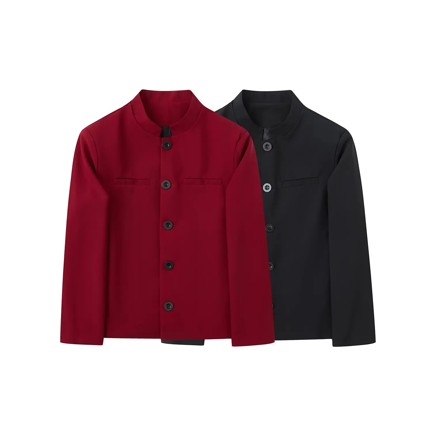 

Высококачественный блейзер с короткими плечами и воротником-стойкой в корейском стиле, простой и стильный облегающий маленький костюм для мужчин и женщин.