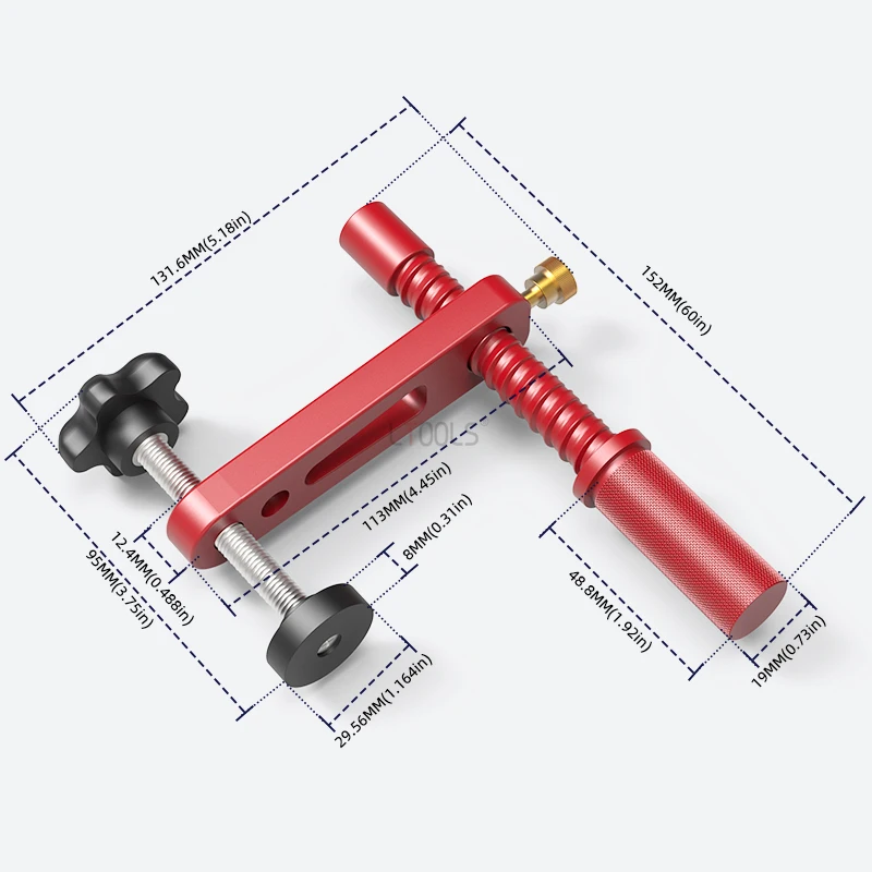 Pinze per pressa da tavolo a pressa rapida per la lavorazione del legno morsetto manuale in lega di alluminio morsetto di bloccaggio manuale strumenti per accessori per banco da lavoro fai da te