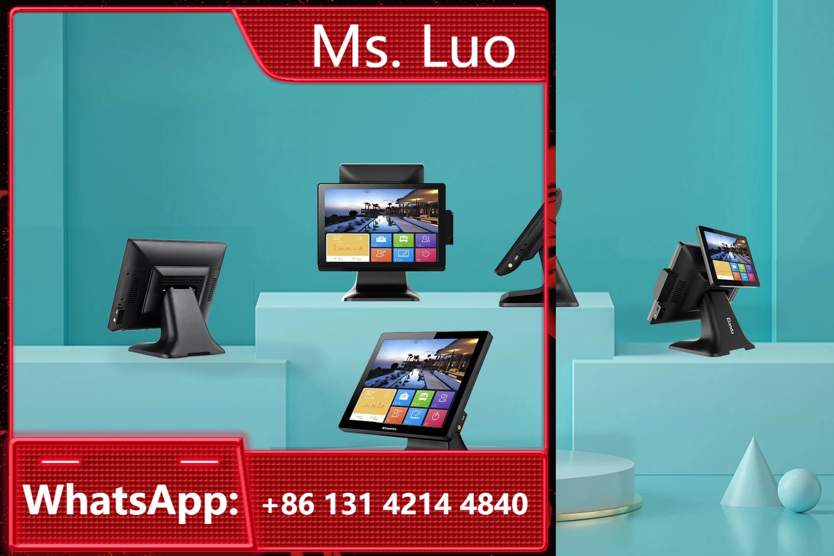 15 Inch Point Of Sale POS Terminal Restaurant All In One Touch POS Machine Windows POS Systems