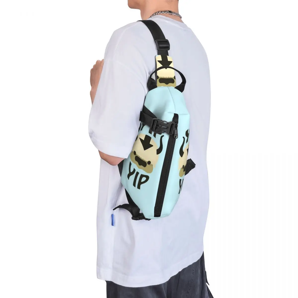 YIP YIP APPA Avatar The Last Airbender Shoulder Bags Tv Show Cool Chest Bag Travel Streetwear Sling Bag School Print Small Bags