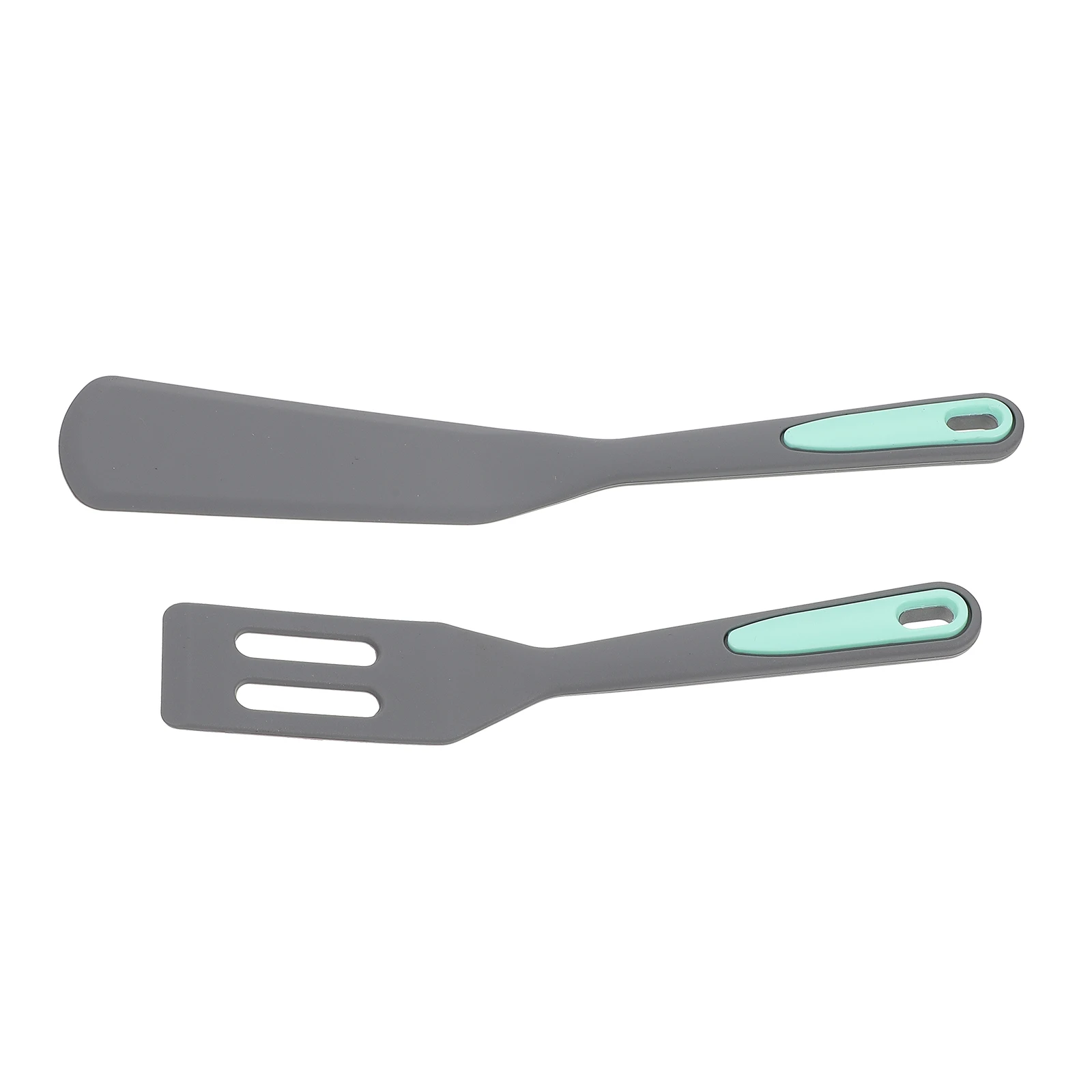 

2Pcs Silicone Spatulas Non-stick Kitchen Tools Cooking Gadgets Hanging Hole Design Home Restaurant Use