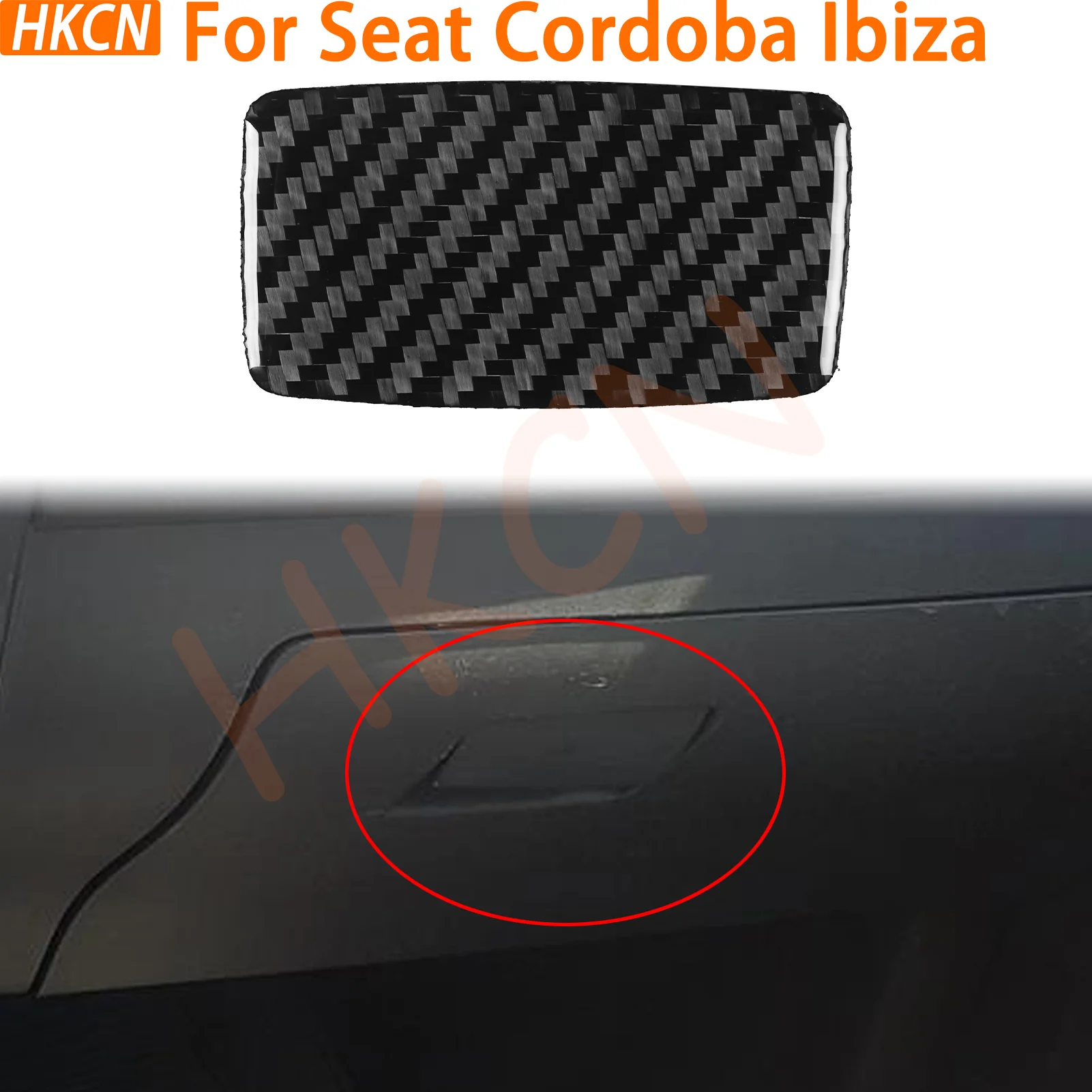 

For Seat Cordoba 2003-2010 Ibiza 2003-2008 Carbon Fiber Passenger Side Storage Handle Panel Car Interior Accessory Sticker