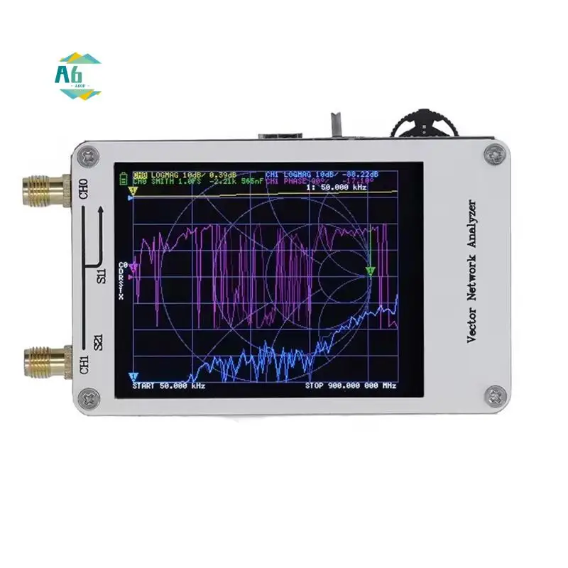 

A60F-Vector Network Analyzer 50K-900M Antenna Analyzer Network Cable Tester 2.8 Inch Network Tools