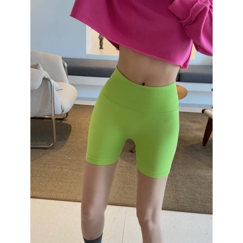 여성 하이웨이스트 운동 반바지 엉덩이 리프트 3인치 바이커 반바지 타이트 요가 러닝 피트니스 반바지 스트레치 활동복 여름