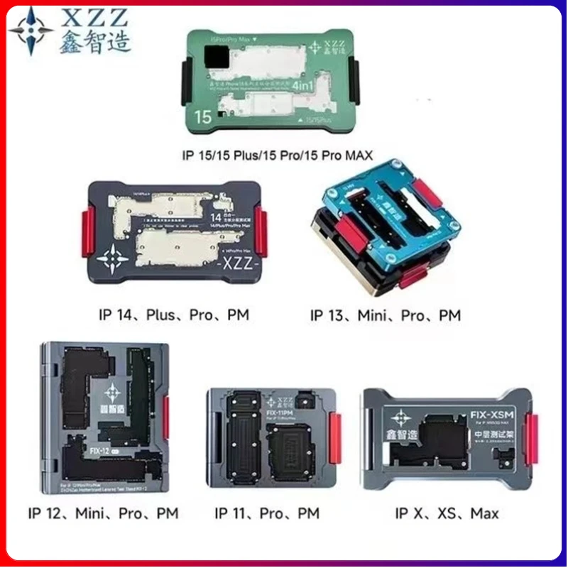 XZZ Motherboard Test Fixture Holder for iPhone 15 14 13 X Max Logic Board Middle Layer Radio Frequency Function Tester iSocket