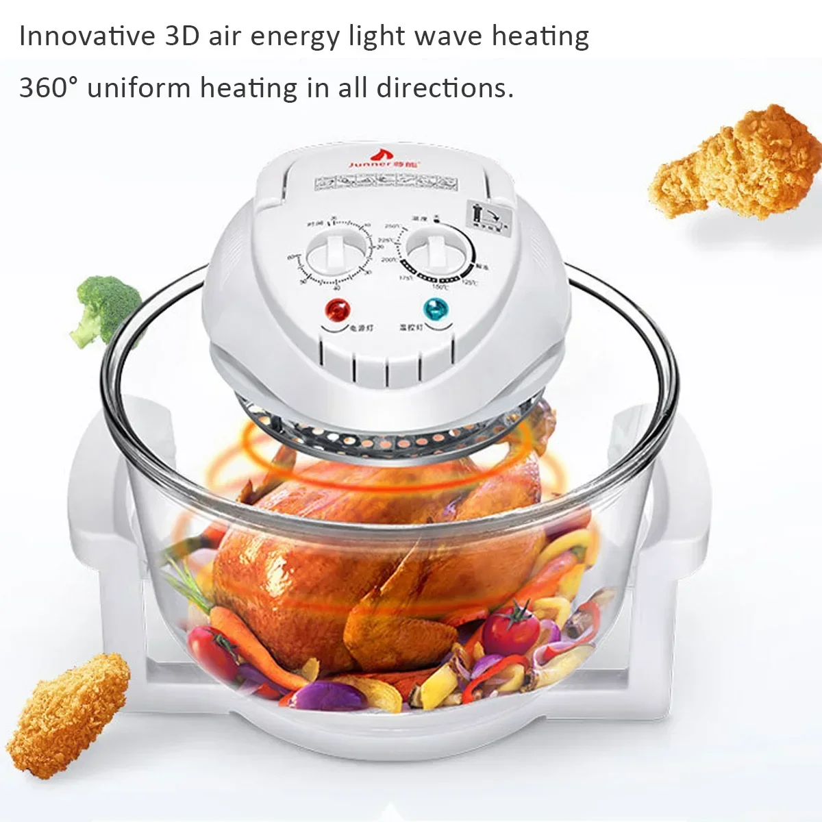 1200W 12L Multifunction Conventional Infrared Oven Roaster Deep Fryer Turbo Electric Cooker BBQ Bake Cook With Recipe 220V