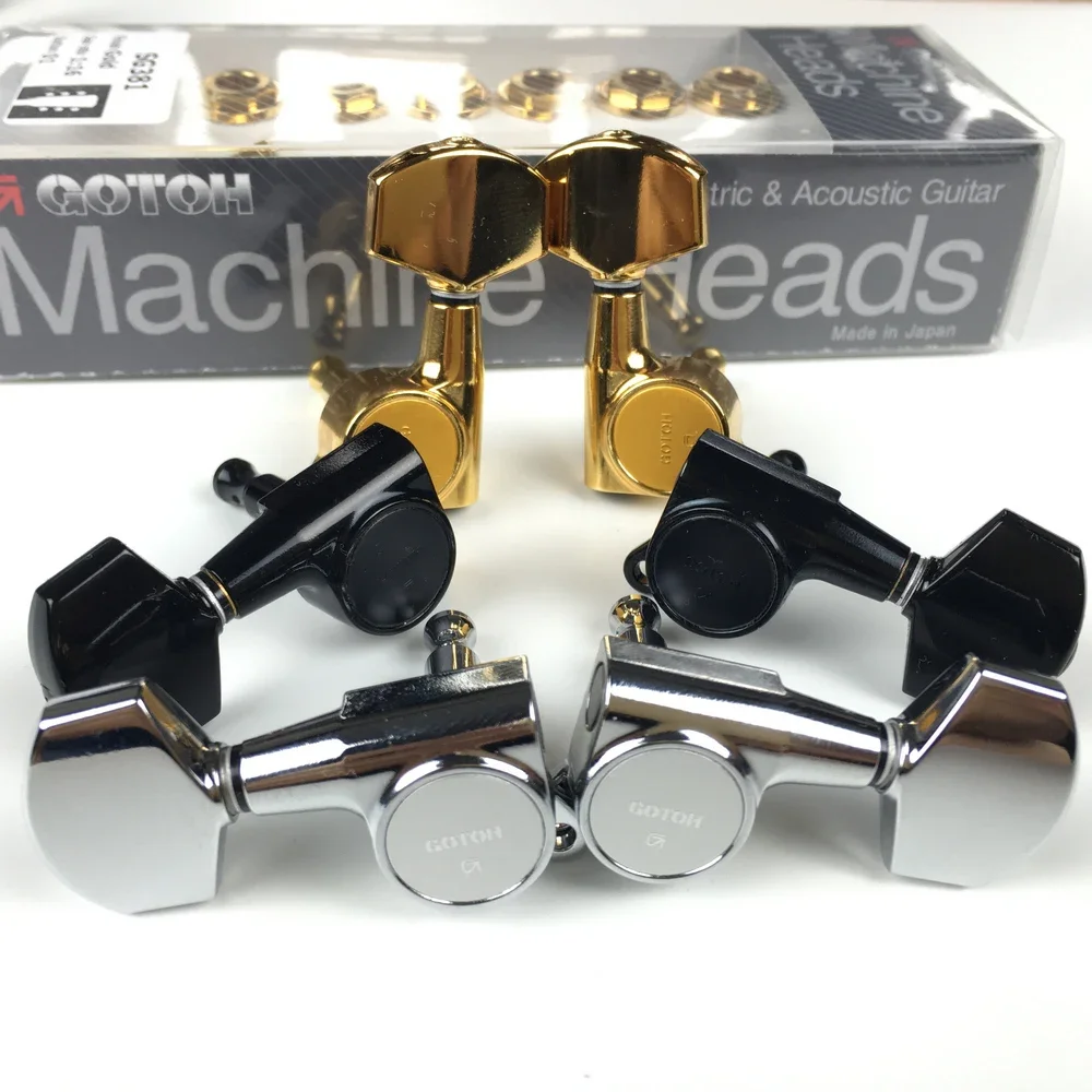 

Оригинальные колки для электрогитары GOTOH SG381-01, тюнеры (хром, черный, золотой, серебристый), колышек для настройки, СДЕЛАНО В Японии