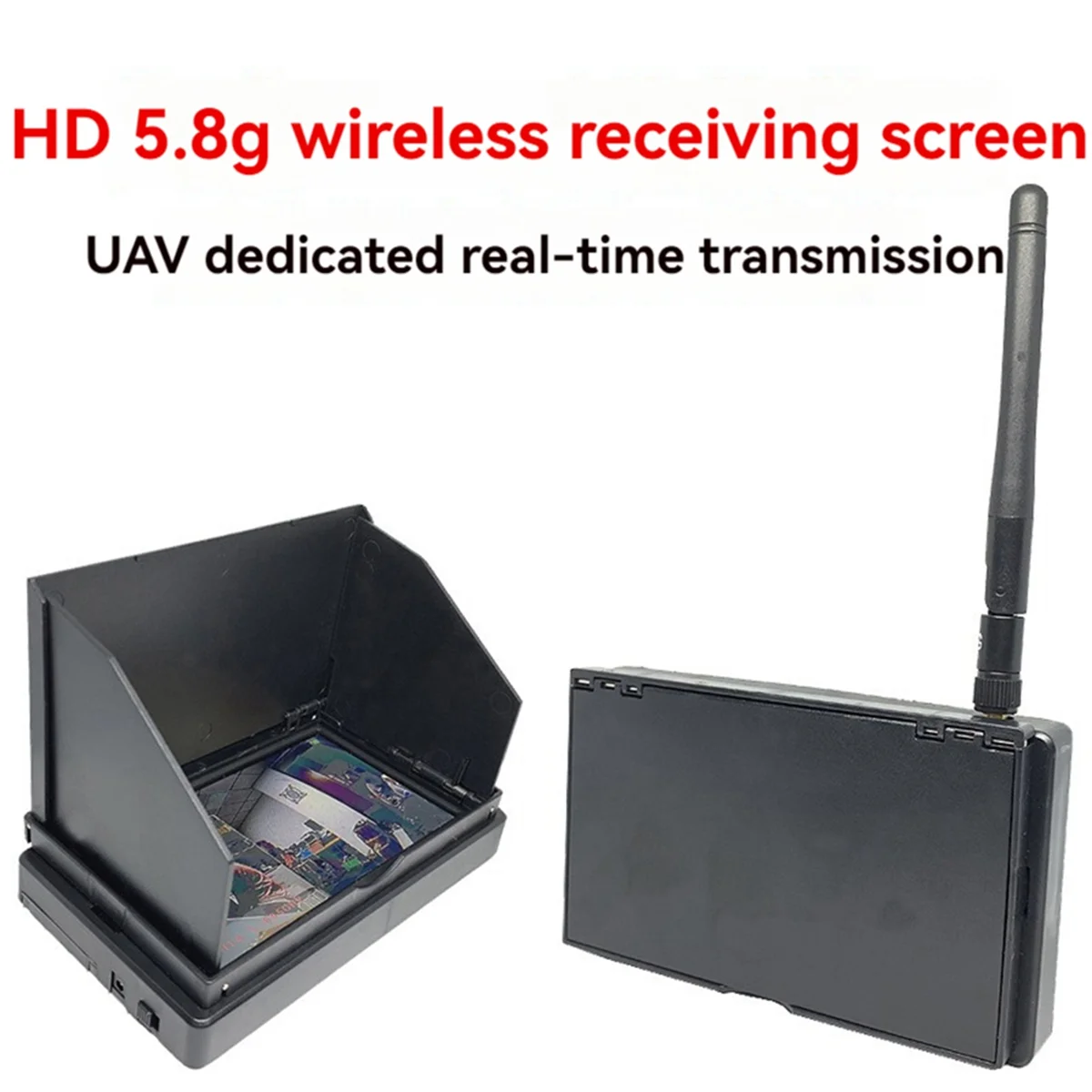 

4.3 Inch FPV Monitor 5.8G 48CH 16:9 NTSC/PAL 480x272 5645MHz-5945MHz Build-in Battery for RC Drone Racing KXH
