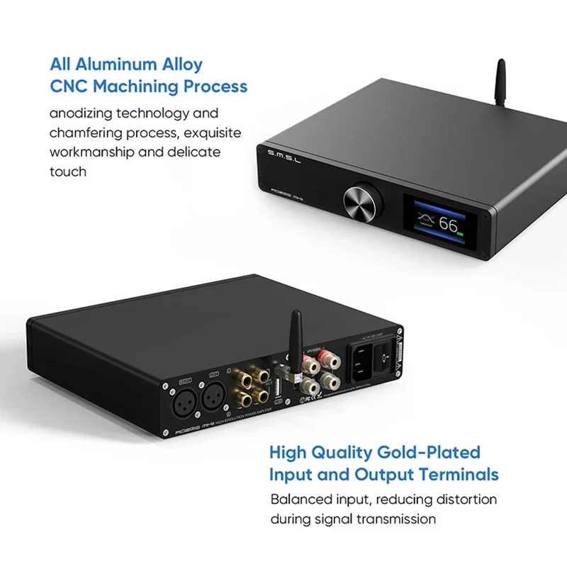 Усилитель звука SMSL AO200 MKII, Hi-Fi, Bluetooth 5,0, ЦАП, чип MA5332, сбалансированный вход XLR/RCA/BT/USB