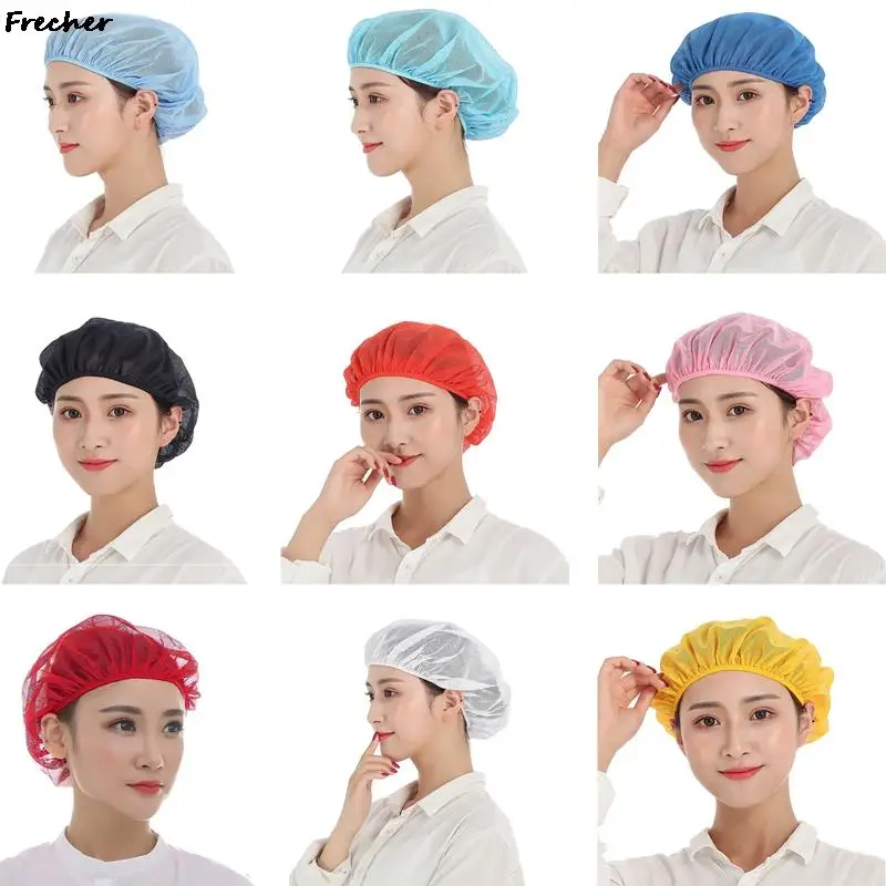 Washable Work Hats Food Factory Workshop Hat Dustproof Breathable Hair Cover Women Men Working Caps Restaurant Beanie Turban