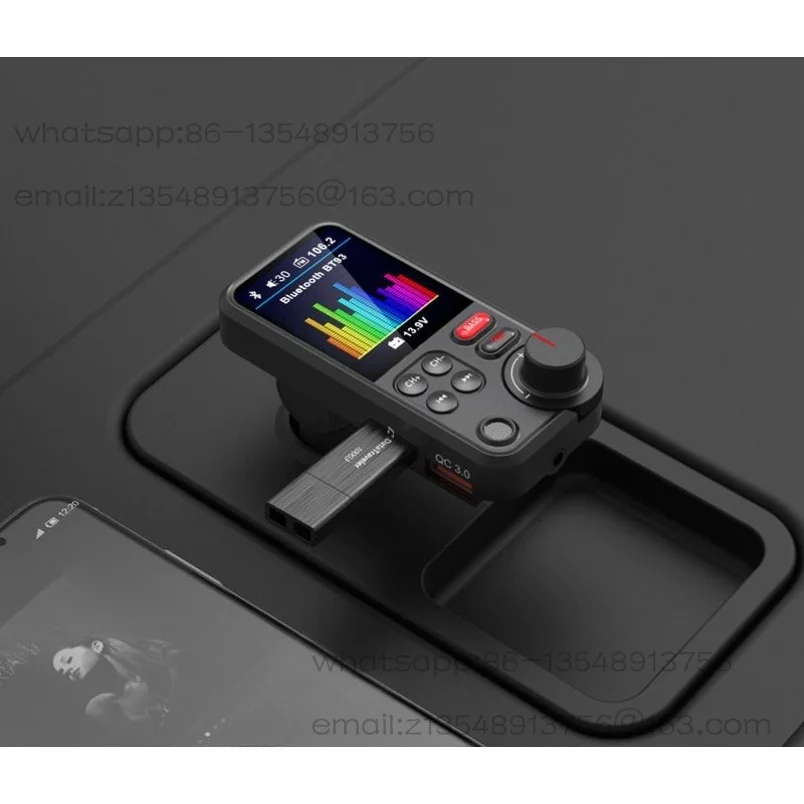 BT93 car mp3 player U disk lossless HIFI high and low sound equalizer music car bluetooth FM transmitter