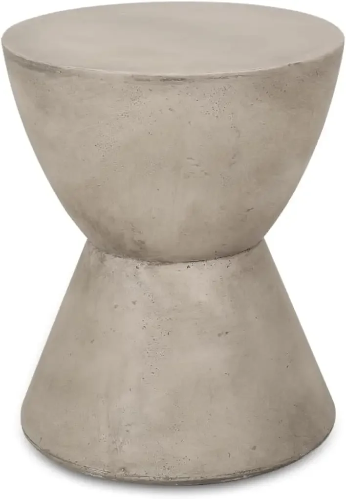 

313408 Side Table, Round,Light Gray, 15.25"D x 15.25"W x 18"H