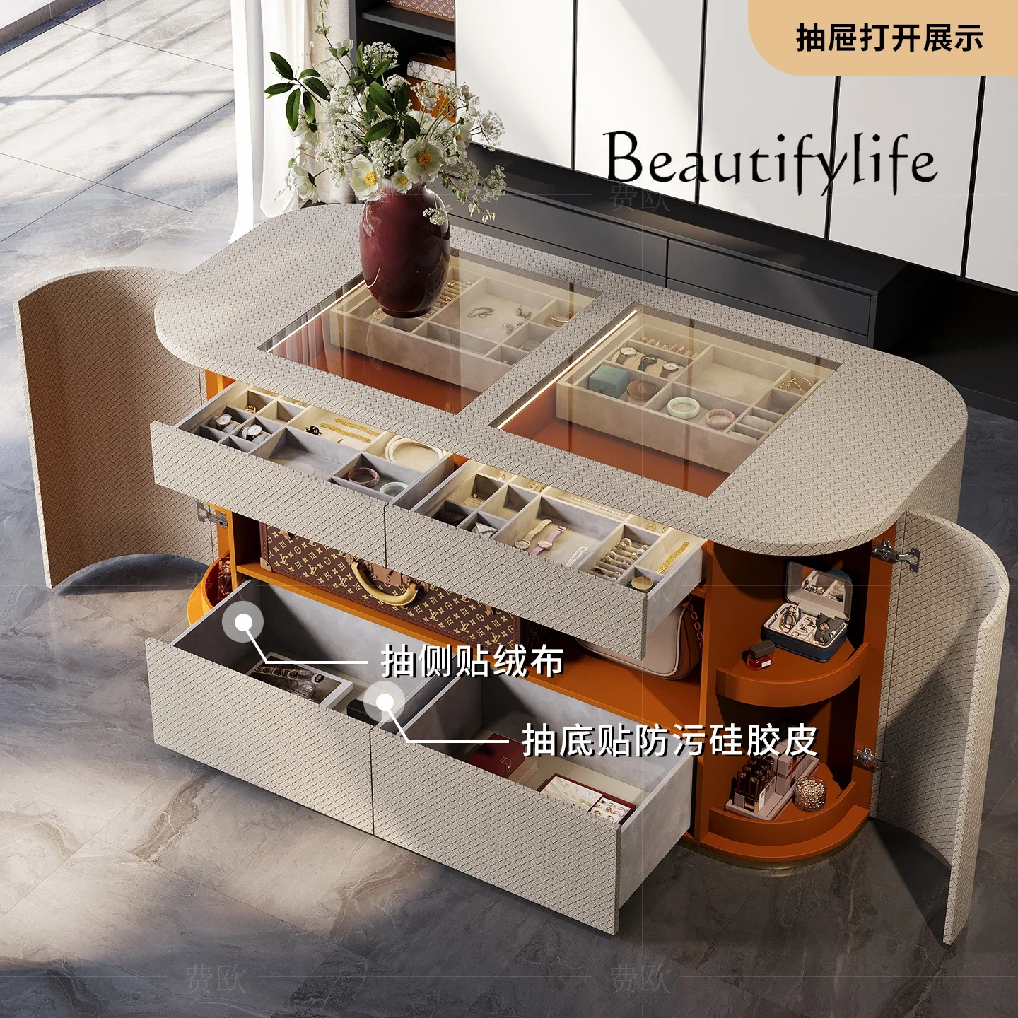 

Легкий роскошный шкаф для ювелирных изделий от пола до потолка, роскошный дом, итальянский высококачественный шкаф для хранения на заказ, мода Nakajima Tai