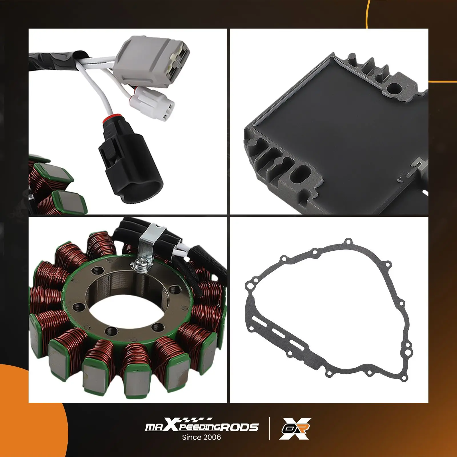 Stator & Regulator w/Gasket Kit for Yamaha RHINO 700 YXR700F 4X4 Sport 2011-2013 5B4-81410-00-00 1XD-81410-00-00