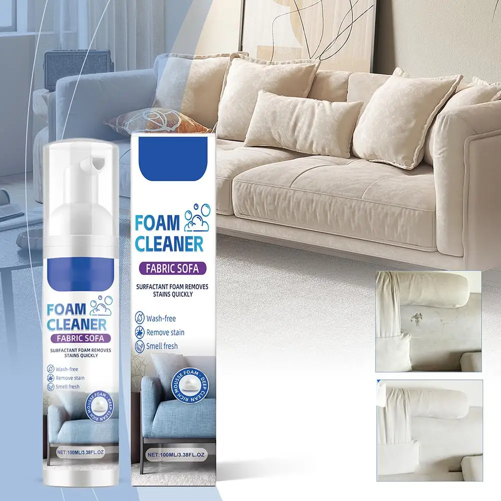 

100ml Fabric Sofa Foam Cleaner Quick Dissolving Stains Mildly Clean&residue Free Fabric Sofa Fabric Curtain Mattress Foam Cleane