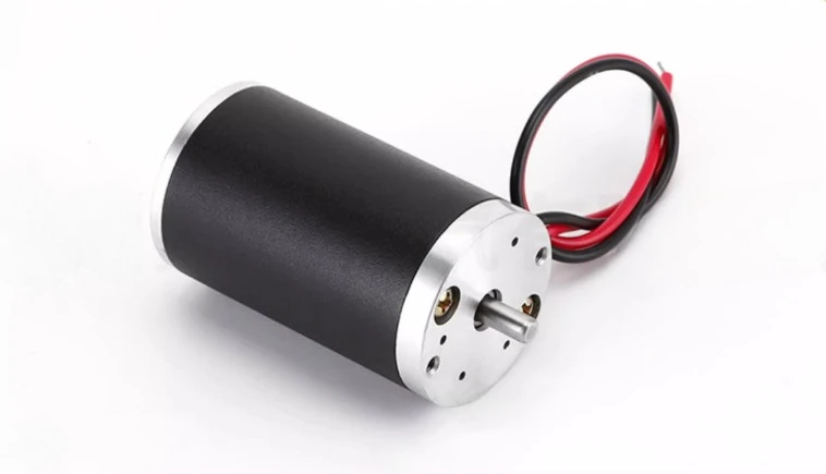 محرك بتيار مستمر بقطر خارجي 38 مم، عمود إخراج مزدوج، 12 فولت/24 فولت، سرعة عالية لمعدات الآلات الأوتوماتيكية، وحدة جديدة #1