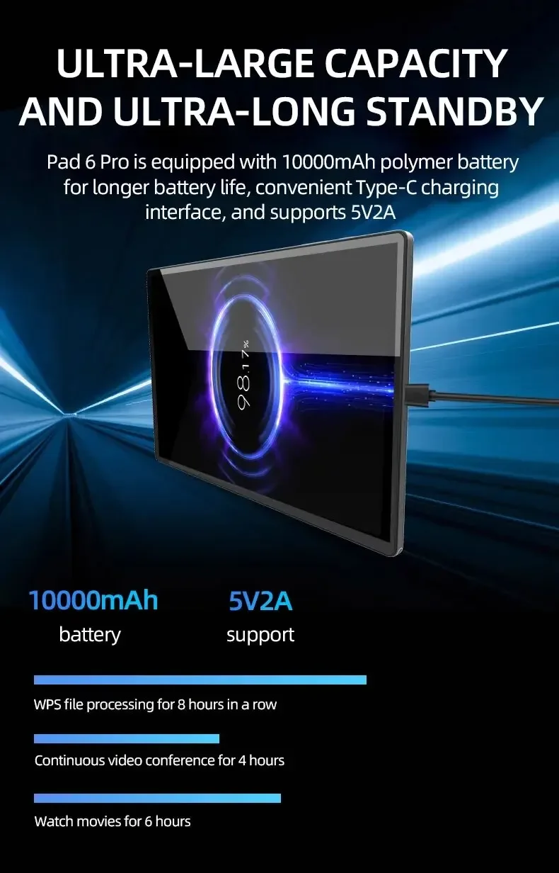 2024 Original Global Version Pad 6 Pro Tablet Android 13 Snapdragon 888 Octa Core Tablet PC 16GB 1TB 11inch Pad 6 Pro Tablets