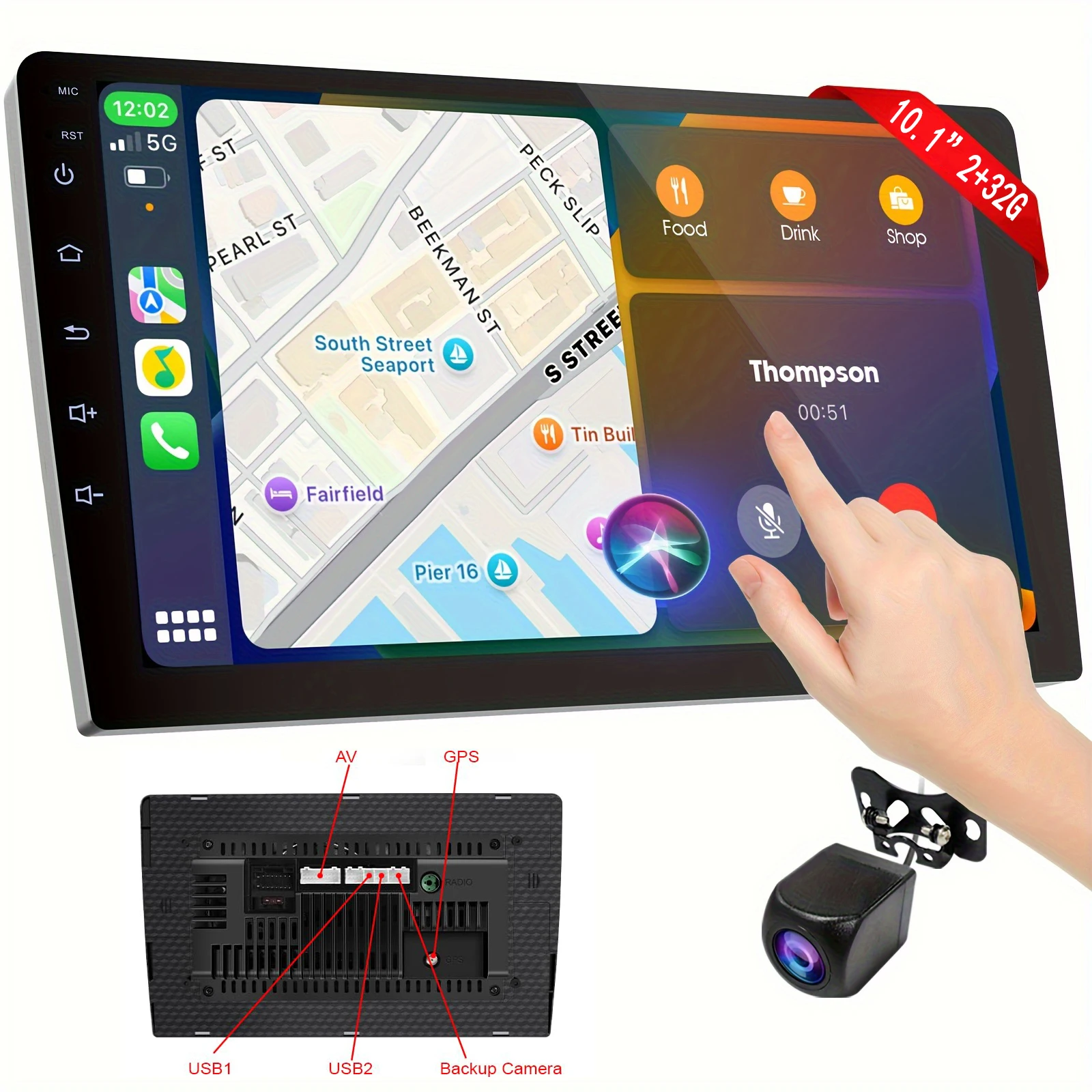 

10,1-дюймовый сенсорный экран IPS для автомобильной стереосистемы VW Passat с беспроводным Carplay Android Auto Bluetooth GPS WiFi