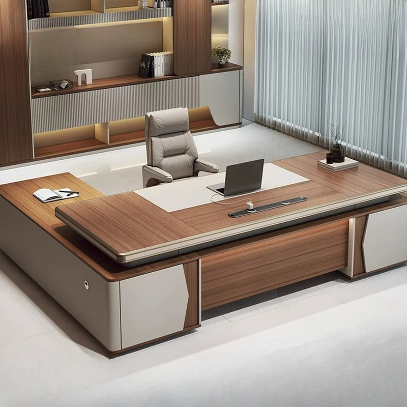 Luxury Design Office Desk Computer Modern European Nordic Office Desk Aesthetic Minimalist Meuble Bureau Commercial Furniture