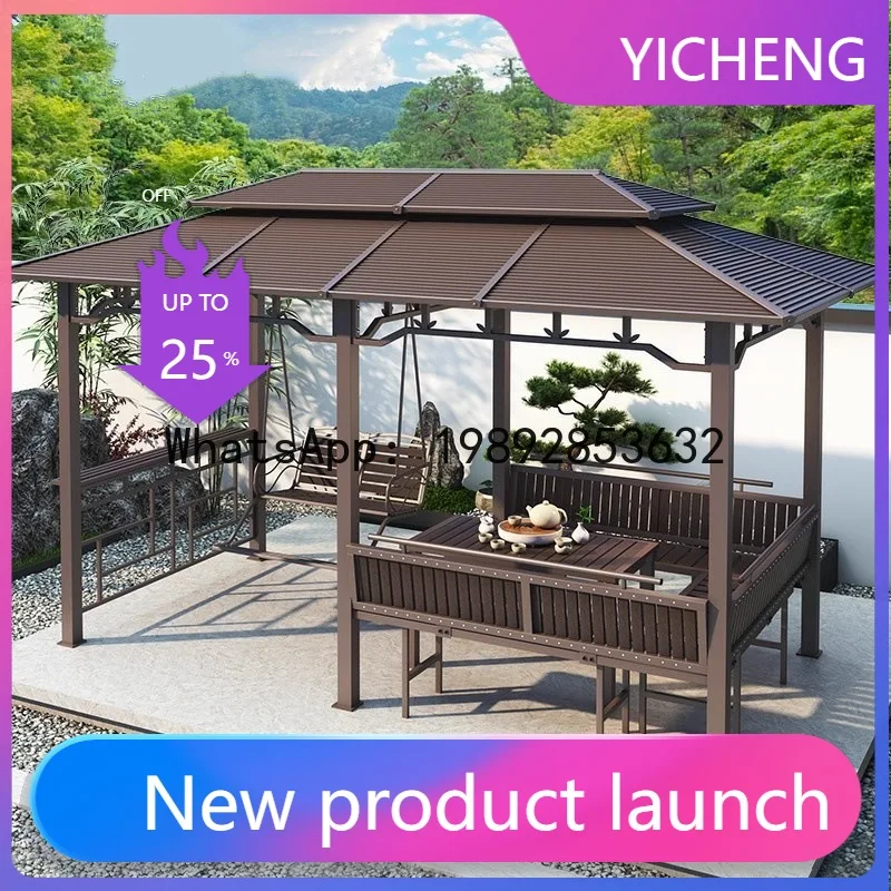 X-21  outdoor gazebo canopy roof awning outdoor multi-functional gazebo swing courtyard villa pavilion