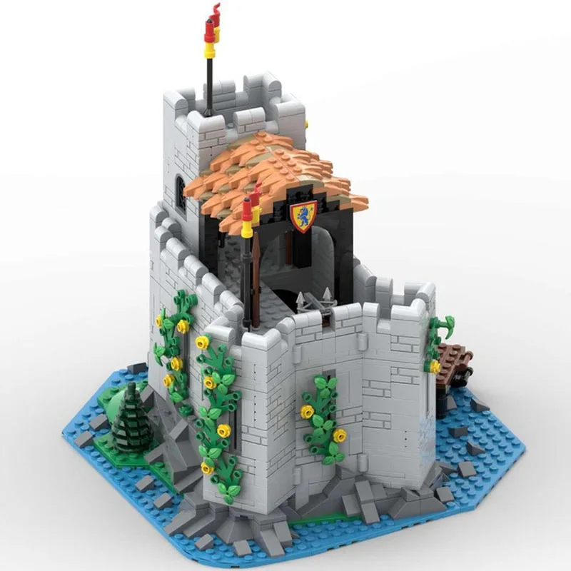 MOC Building blocks Toy Lion Knight's Castle Outpost Model 1232pcs assembled toy set Creative holiday gift for all architecture