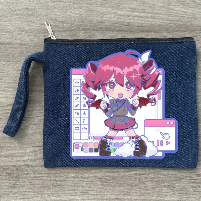 

Anime Storage Zipper Bag Canvas Denim Cosmetic Bags Travel Perfume Lipstick Pouch Wallet Gift for Knitting Bags