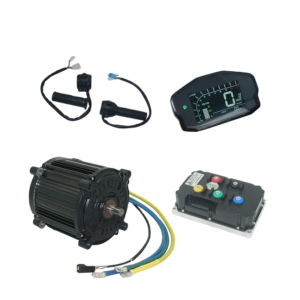 

QS MOTOR 180 8000W 72V 90H New Encoder Mid Drive Motor Conversion Kit with Fardriver ND72890 Controller