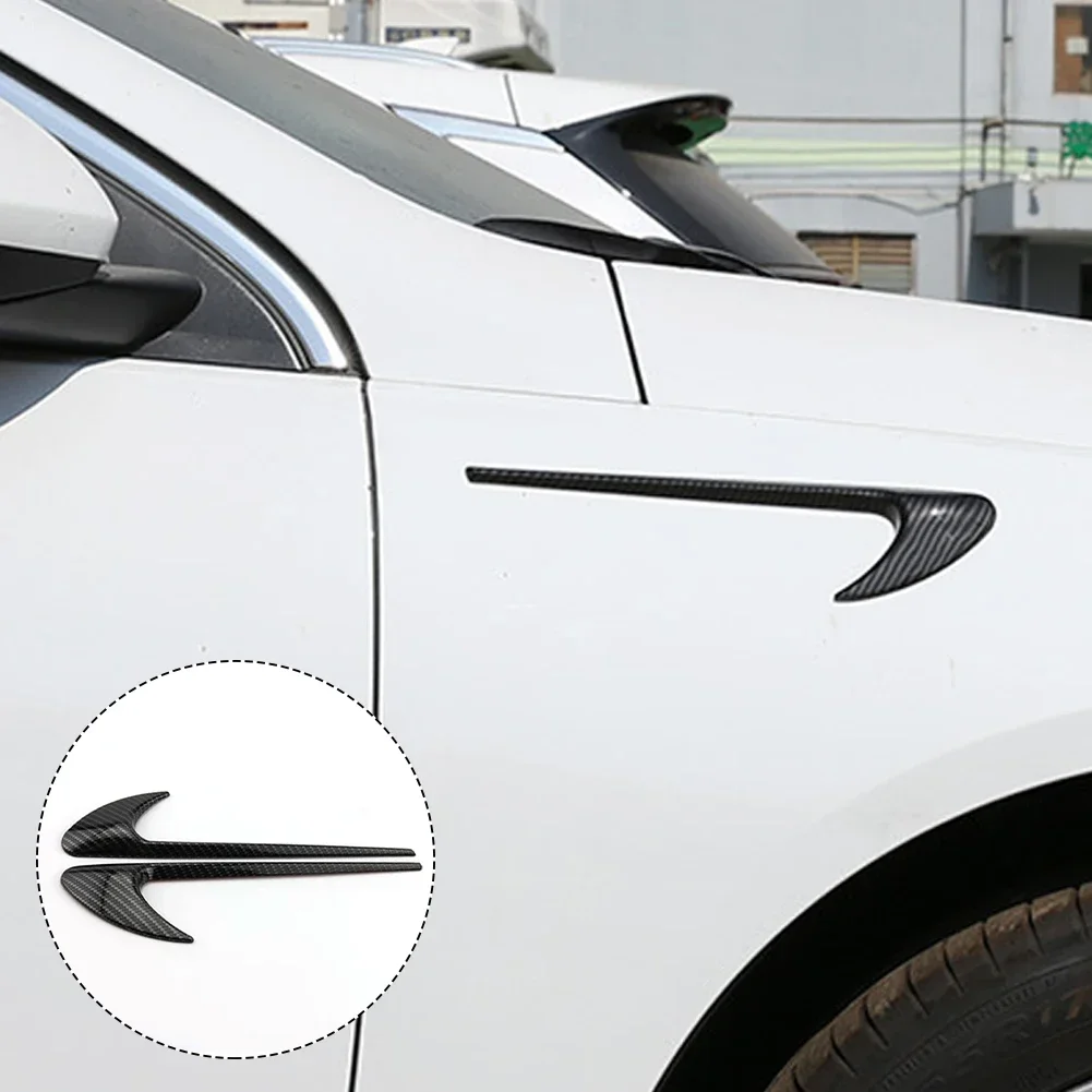 2Pcs Car Side Sticker Vent Fender Trim Emblem Blade Logo Trim For Mercedes Benz AMG V8 C200 C300 E300 E400 W213 C-Class W205 AMG