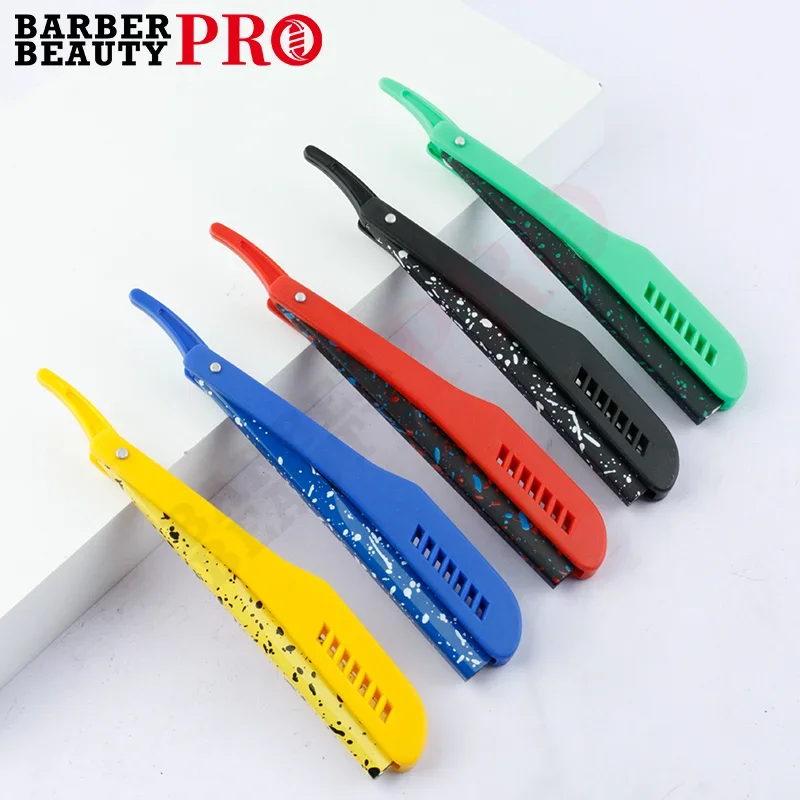 

Новейший 1 шт., мужской классический складной держатель для бритвы, камуфляжный узор, ручной инструмент для бритья, триммер для стрижки бороды с прямыми краями