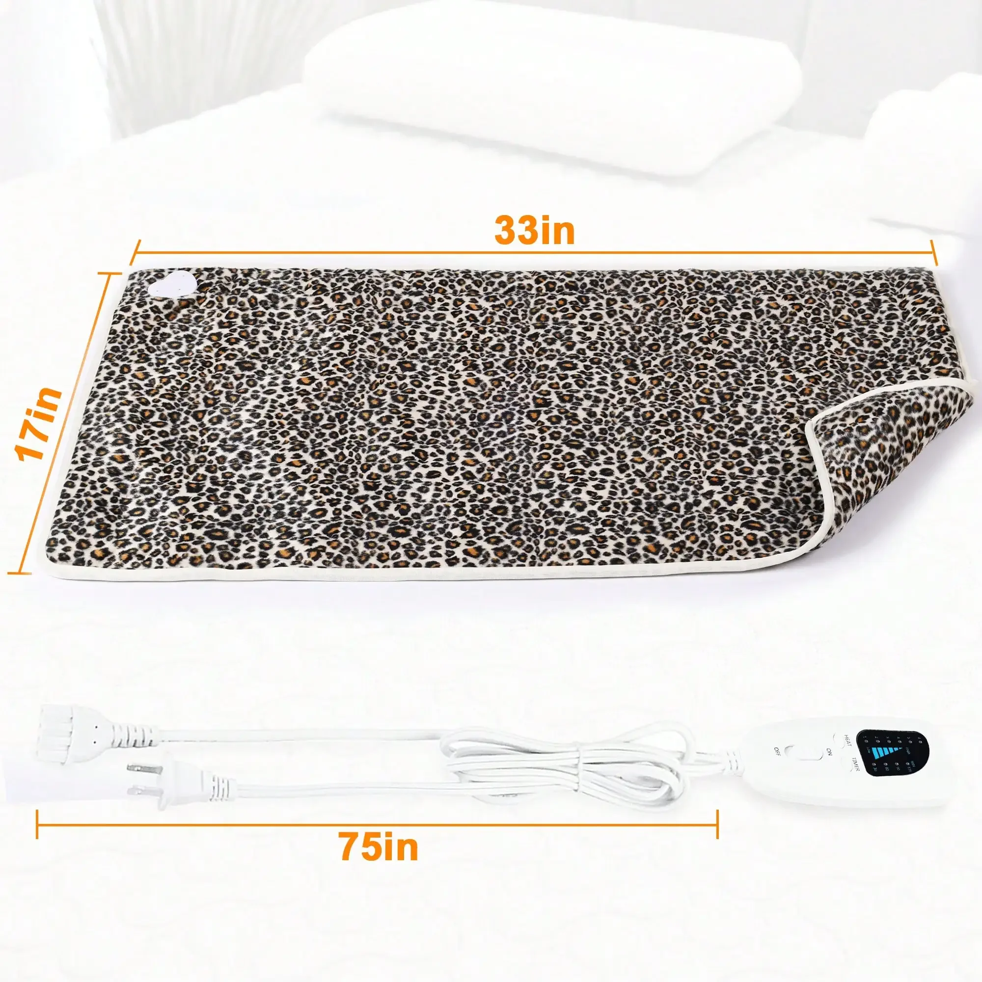 Deepsoon XXL Cramp Heating Pad -33x17 Inches, 24x12 Inches, 6 Temperature Levels And 4 Time Settings, Portable Electric Heating Pad, Back, Neck, Shoulder And Leg Heating, Machine Washable, Year-End Promotion, Holiday Gift, Birthday Gift, New Upgrade