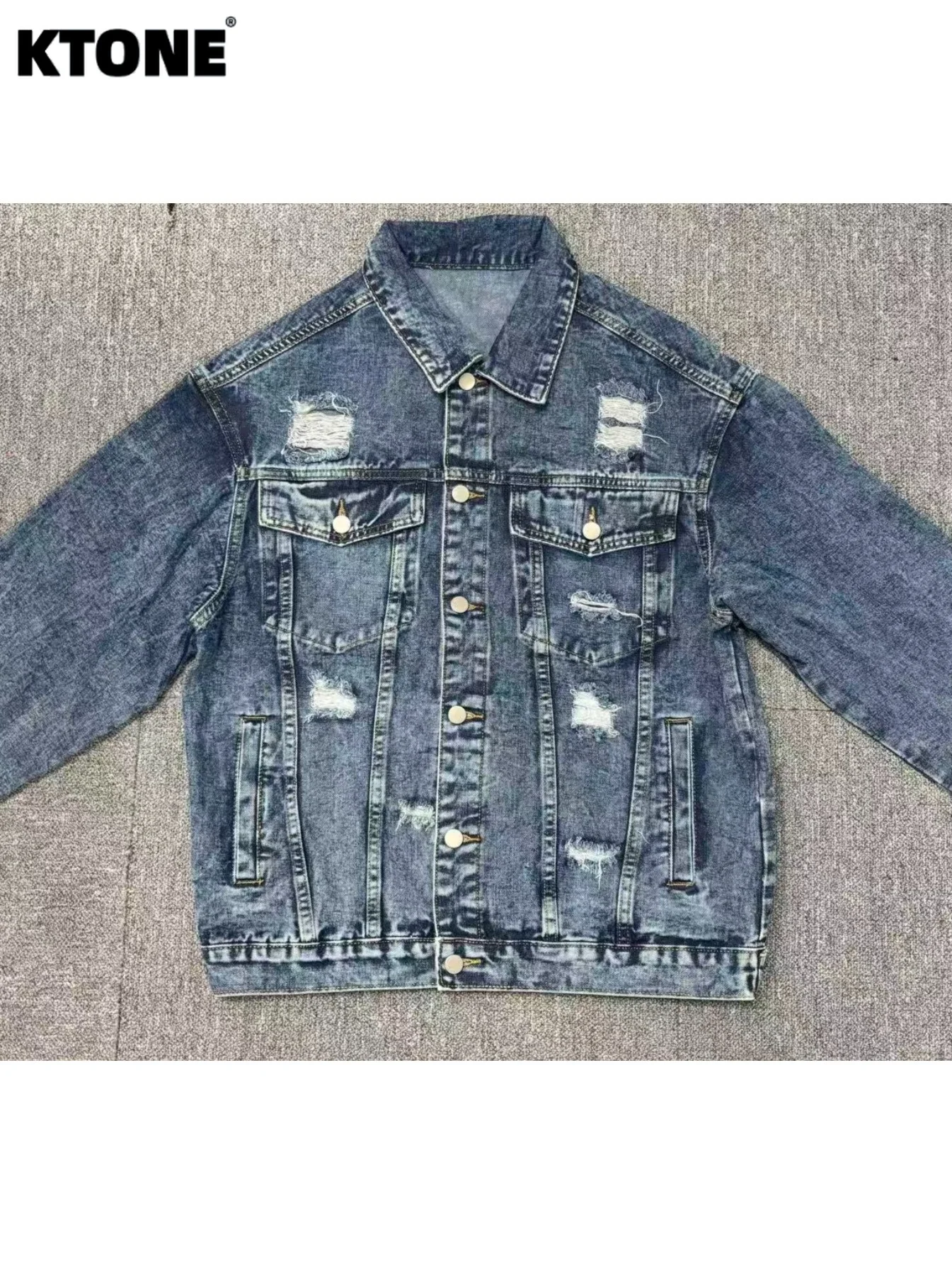 

All Match Classic Denim Jacket Men Outdoor Casual Outerwear Without ornaments