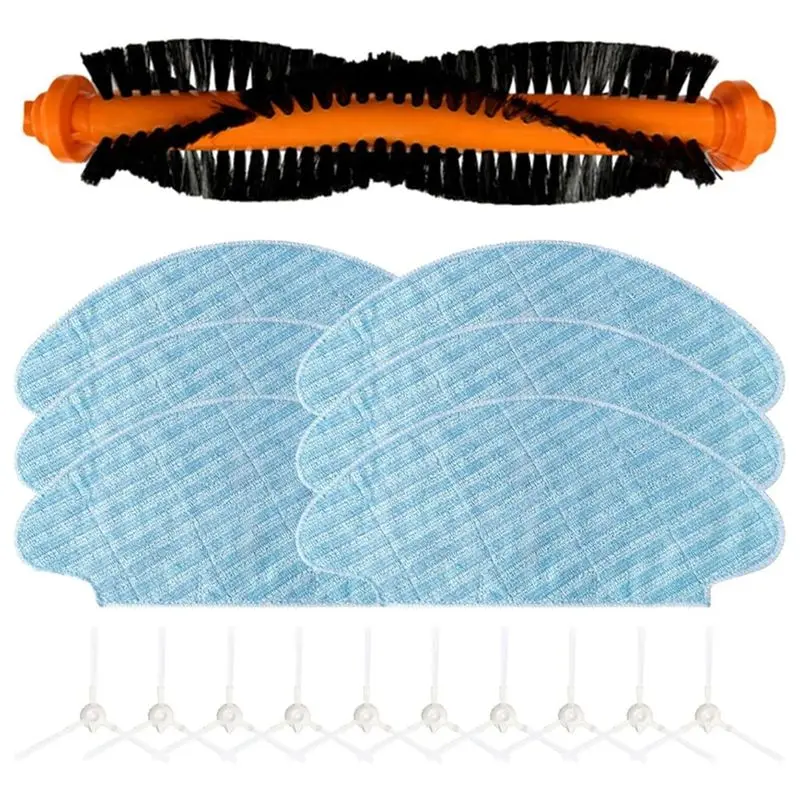 PHFU-Replacement Parts For Medion MD 19601 Robot Vacuum Cleaner Accessories Main Side Brushes Mop Pads